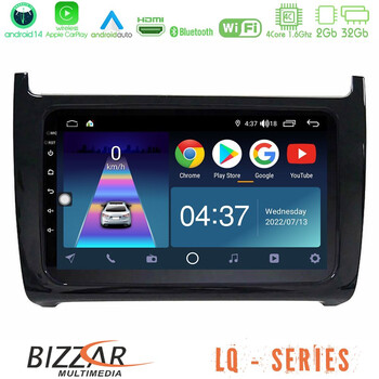 Bizzar lq Series 4core Android14 2+32gb vw Polo Navigation Multimedia Tablet 9" με Carplay & Android Auto u-lq-Vw6901bl