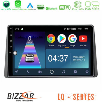 Bizzar lq Series 4core Android14 2+32gb Dacia Duster 2022-2024 Navigation Multimedia Tablet 9″ με Carplay & Android Auto με Carplay & Android Auto u-lq-Dc1127