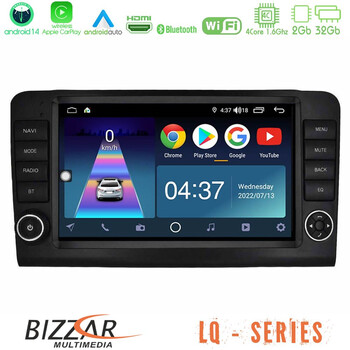 Bizzar lq Series 4core Android14 2+32gb Mercedes Ml/gl Class W164 2006-2011 Navigation Multimedia Tablet 9"  με Carplay & Android Auto (Oem Look) u-lq-Mb1851