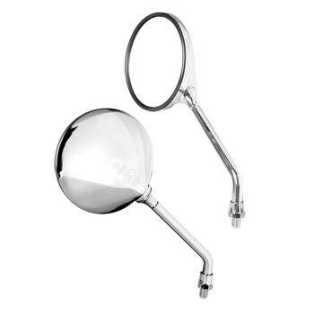 9163.0-LM ΚΑΘΡΕΠΤΕΣ MOTO OPAL CHROME ΣΤΡΟΓΓΥΛΟΙ M10x1,25 DX ΧΡΩΜΙΟ LAMPA - 2 τεμ.
