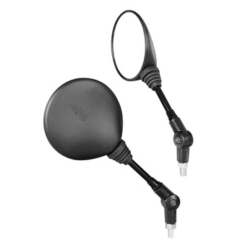 9163.7-LM ΚΑΘΡΕΠΤΕΣ MOTO BICO ΣΤΡΟΓΓΥΛΟΙ M10x1,25 DX ΜΑΥΡΟΙ LAMPA - 2 τεμ.