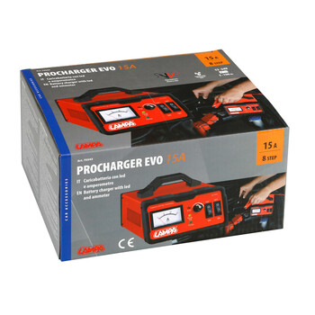 L7034.3 ΦΟΡΤΙΣΤΗΣ ΜΠΑΤΑΡΙΑΣ PROCHARGER EVO 8STEP 12/24V 0-15A 5>190Ah LED ΜΕ ΑΜΠΕΡΟΜΕΤΡΟ​ LAMPA - 1 ΤΕΜ.