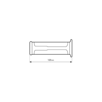 9175.0-LM ΧΕΡΟΥΛΙΑ MOTO STYLE GRIP ΜΑΥΡΟ ΧΡΩΜΑ 22mm+25mm 12cm LAMPA - 2 τεμ.