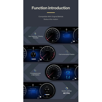 CARMEDIA CMDDB123BENZ-1 DIGITAL DASHBOARD 12.3'' MERCEDES CLA C117 & GLA X156 2015-2018