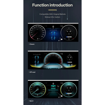 CARMEDIA CMDDB123BENZ-1 DIGITAL DASHBOARD 12.3'' MERCEDES CLA C117 & GLA X156 2015-2018