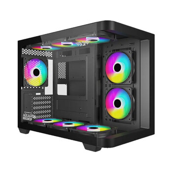 ARMAGGEDDON MICRO ATX STEEL PC CASE AQUARON C-CURVE 285 FULLY BLACK