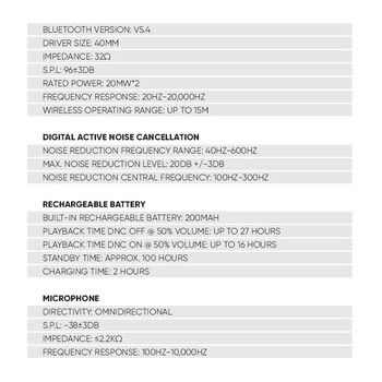 SONIC GEAR BT5.4 HEADSET AIRPHONE DNC 3000 PLATINUM