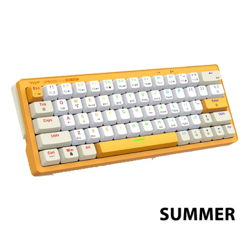 ARMAGGEDDON TRIMODE MECH RGB KEYBOARD LINEAR 63KEYS GMK-100 SUMMER