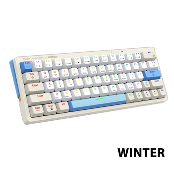 ARMAGGEDDON TRIMODE MECH RGB KEYBOARD LINEAR 63KEYS GMK-100 WINTER