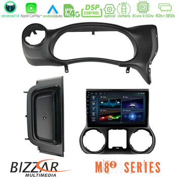 Bizzar m8² Series 8core Android14 4+32gb  Jeep Wrangler 2014-2017 Navigation Multimedia Tablet 9" με Carplay & Android Auto u-m82-Jp0788