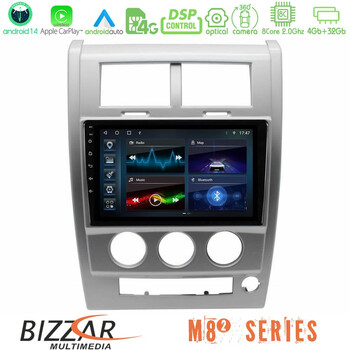 Bizzar m8² Series 8core Android14 4+32gb  Jeep Cherokee (Kk) 2008-2012 Navigation Multimedia Tablet 10" με Carplay & Android Auto u-m82-Jp1618