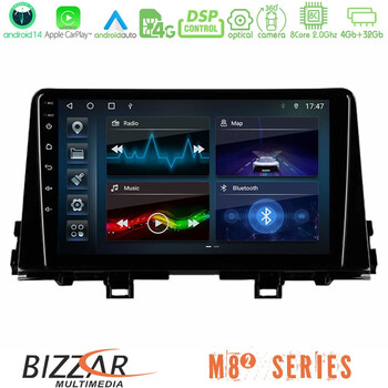 Bizzar m8² Series 8core Android14 4+32gb  kia Picanto 2017-2021 Navigation Multimedia Tablet 9" με Carplay & Android Auto u-m82-Ki0756