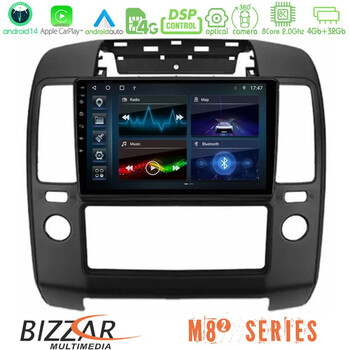 Bizzar m8² Series 8core Android14 4+32gb  Nissan Navara Navigation Multimedia Tablet 9" με Carplay & Android Auto u-m82-Ns0900