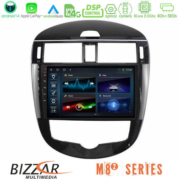 Bizzar m8² Series 8core Android14 4+32gb  Nissan Pulsar 2015-2018 Navigation Multimedia Tablet 9" με Carplay & Android Auto u-m82-Ns2244