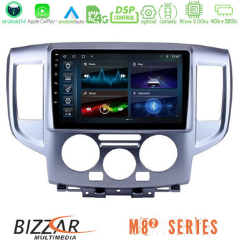 Bizzar m8² Series 8core Android14 4+32gb  Nissan Nv200 Navigation Multimedia Tablet 9" με Carplay & Android Auto u-m82-Ns391