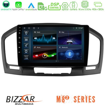 Bizzar m8² Series 8core Android14 4+32gb  Opel Insignia 2008-2013 Navigation Multimedia Tablet 9" με Carplay & Android Auto u-m82-Op0462