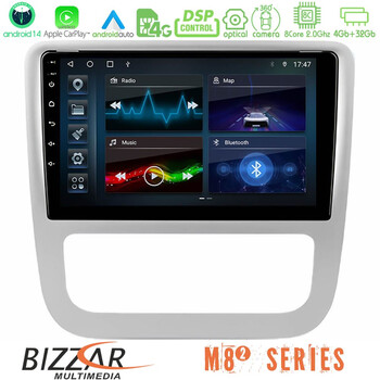 Bizzar m8² Series 8core Android14 4+32gb  vw Scirocco 2008-2014 Navigation Multimedia Tablet 9" με Carplay & Android Auto u-m82-Vw0057sl