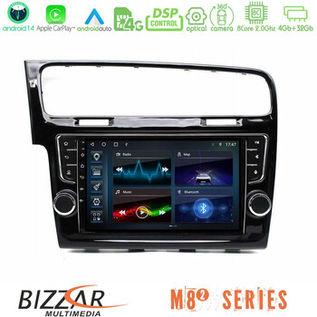 Bizzar m8² Series 8core Android14 4+32gb  vw Golf 7 Navigation Multimedia Tablet 9" με Carplay & Android Auto (Oem Look) u-m82-Vw1381
