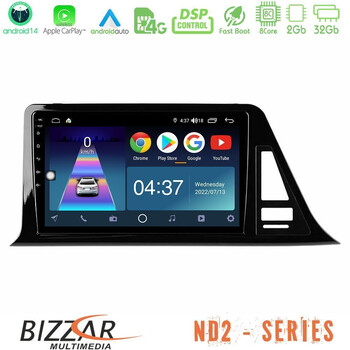 Bizzar nd2 Series 8core Android14 2+32gb  Toyota ch-r Navigation Multimedia Tablet 9" με Carplay & Android Auto u-nd2-Ty972