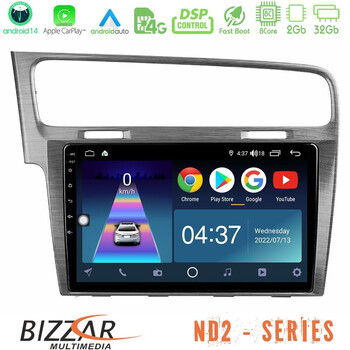 Bizzar nd2 Series 8core Android14 2+32gb  vw Golf 7 Navigation Multimedia Tablet 10" με Carplay & Android Auto u-nd2-Vw0003al
