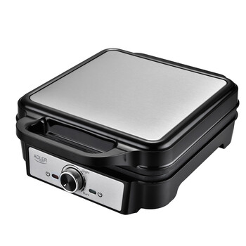 ADLER WAFFLE MAKER 1800W BLACK/SILVER
