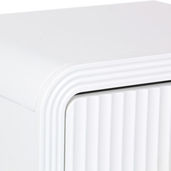 Κομοδίνο Zeplen pakoworld MDF σε λευκή απόχρωση 40x30x53εκ