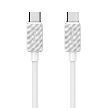 USAMS καλώδιο USB-C σε USB-C US-SJ691, 60W, 480Mbps, 1m, λευκό