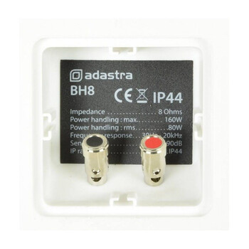 Adastra BH8-W Επιτοίχια Ηχεία Εσωτερικού / Εξωτερικού χώρου 8" 80W RMS Λευκά (Ζεύγος)