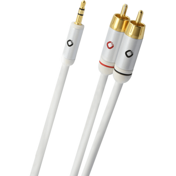 Oehlbach i-Connect J Καλώδιο ήχου φορητής συσκευής  3.5mm Jack  - 2 x RCA  1.5m White (Τεμάχιο)