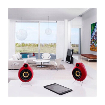 Podspeakers MicroPod BΤ MKII Ηχεία Βιβλιοθήκης με Bluetooth 3" 10W RMS Κόκκινα (Ζεύγος)