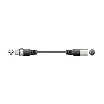 Qtx 190.080UK Καλώδιο Μικροφώνου XLR Θηλυκό - XLR Αρσενικό 1.5m (Τεμάχιο)