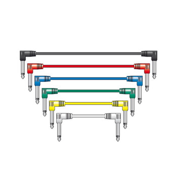 PATCH100CL Σετ με Καλώδια Ήχου Patch Lead 6.3mm Mono Jack Plug - 6.3mm Mono Jack Plug 1m (6 Τεμάχια)