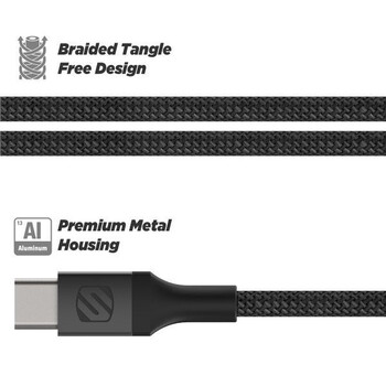 Scosche CAB4-SP StrikeLine™ Premium Braided Cable for USB-C Devices 1,2m