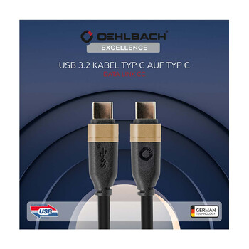 Oehlbach DATA LINK CC Καλώδιο USB 3.1 type C - type C 3m Black (Τεμάχιο)
