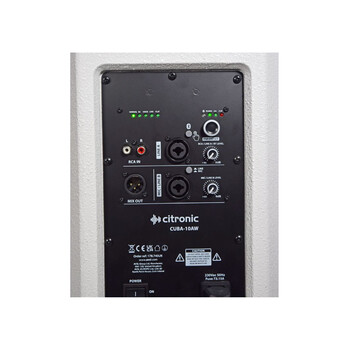 Citronic CUBA-10AW Αυτοενισχυόμενο Ηχείο PA 10'' Full-Range με DSP + Bluetooth® 270W White (Τεμάχιο)