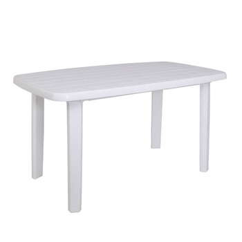 Ε365,8 SORRENTO Τραπέζι Oval Dining Κήπου - Βεράντας, PP Απόχρωση Άσπρο