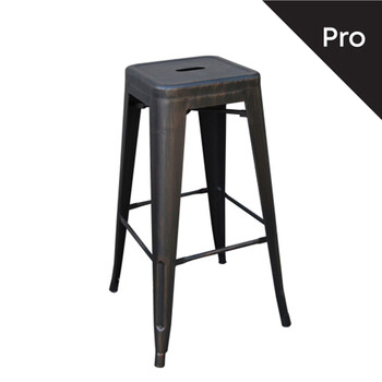 Ε5190,10 RELIX Σκαμπό Bar-Pro, Στοιβαζόμενο, Μέταλλο Βαφή Antique Black