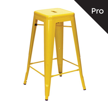 Ε5190,9 RELIX Σκαμπό Bar-Pro, Στοιβαζόμενο, Μέταλλο Βαφή Κίτρινο