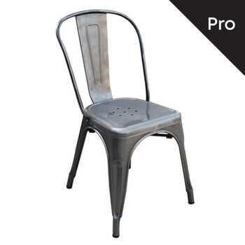 Ε5191,6 RELIX Καρέκλα-Pro, Στοιβαζόμενη, Μέταλλο Βαφή Metal με Διακοσμητική Σκουριά