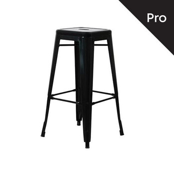 Ε5190,1 RELIX Σκαμπό Bar-Pro, Στοιβαζόμενο, Μέταλλο Βαφή Μαύρο