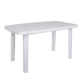 Ε365,8 SORRENTO Τραπέζι Oval Dining Κήπου - Βεράντας, PP Απόχρωση Άσπρο