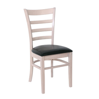 Ε7052 NATURALE Καρέκλα White Wash, Pu Μαύρο