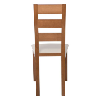 Ε782,1 MILLER Καρέκλα Οξιά Aroma Beech, PVC Εκρού