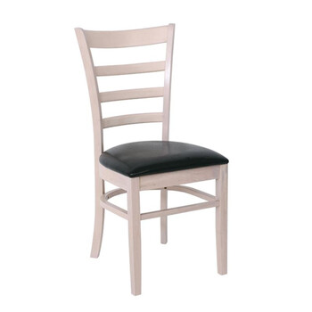 Ε7052 NATURALE Καρέκλα White Wash, Pu Μαύρο
