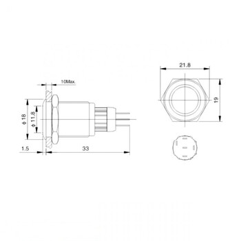 DM-0135 . Διακόπτης ON-ON+LED 250V 2A