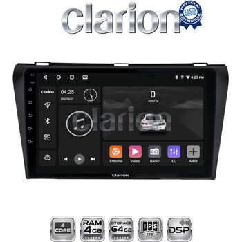CLARION GL32034 Οθόνη OEM Multimedia Αυτοκινήτου για MAZDA 3  2009>2014 (CarPlay/AndroidAuto/BT/GPS/WIFI/GPRS) electriclife