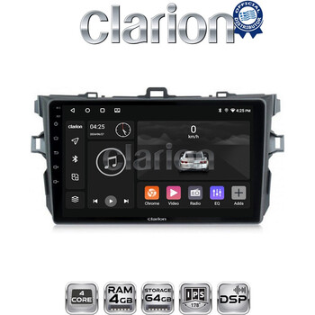 CLARION GL32063 Οθόνη OEM Multimedia Αυτοκινήτου για TOYOTA COROLLA 2006>2012  (CarPlay/AndroidAuto/BT/GPS/WIFI/GPRS) electriclife