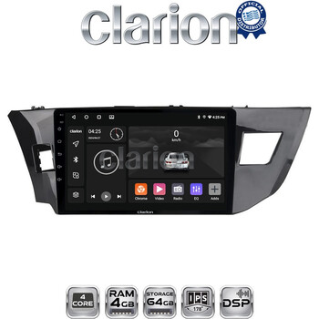 CLARION GL32126 Οθόνη OEM Multimedia Αυτοκινήτου για TOYOTA COROLLA 2013>2016 (CarPlay/AndroidAuto/BT/GPS/WIFI/GPRS) electriclife