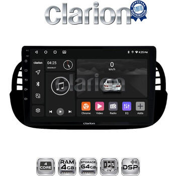 CLARION GL32315B Οθόνη OEM Multimedia Αυτοκινήτου για Fiat 500 2007 > 2016 (CarPlay/AndroidAuto/BT/GPS/WIFI/GPRS) electriclife
