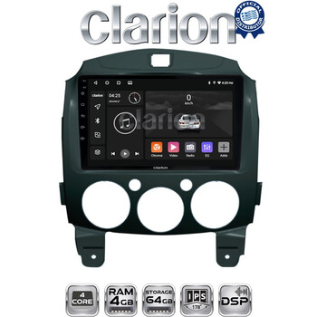 CLARION GL32430 Οθόνη OEM Multimedia Αυτοκινήτου για MAZDA 2 2007>2014 (CarPlay/AndroidAuto/BT/GPS/WIFI/GPRS) electriclife